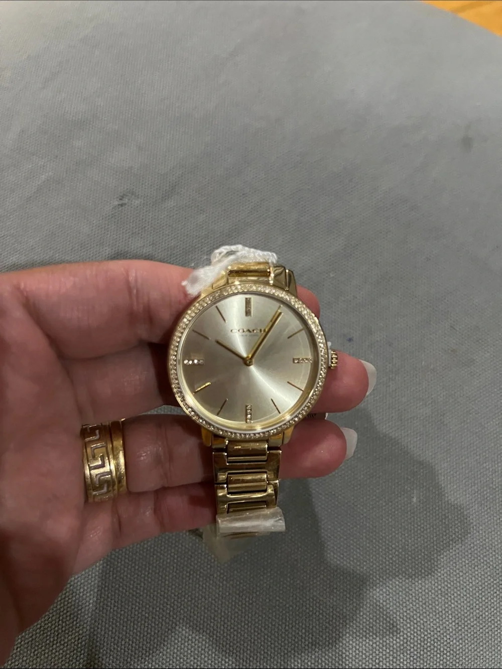 Coach Gold Tone Bracelet Watch with Champagne Dial